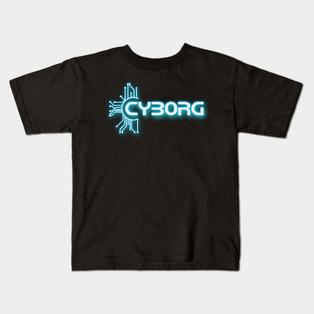 Cyborg Circuits Kids T-Shirt by TranshumanTees